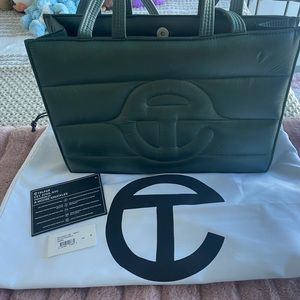 Medium Green Telfar Puff Shopper w/tags and dust bag